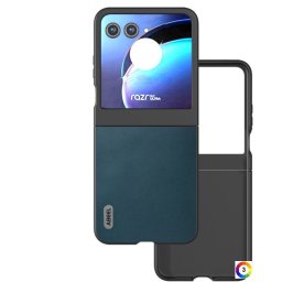 Motorola Razr 50 Удароустойчив ABEEL Litchi Texture Калъф и Протектор