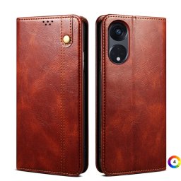 Oppo A1 Pro 5G / Reno8 T 5G / A98 5G Oil Wax Crazy Horse Texture Wallet Калъф и Протектор