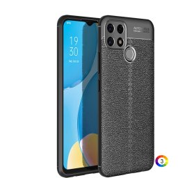OPPO A15/A15S Удароустойчив Litchi Skin Калъф и Протектор