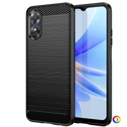 OPPO A17 Удароустойчив Carbon Fiber Калъф и Протектор