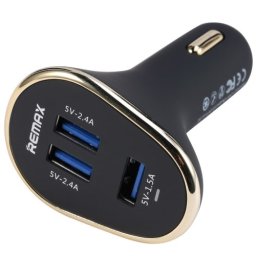 Remax Triple USB Зарядно за Автомобил 12V - 24V 6.3A 3 USB Порта