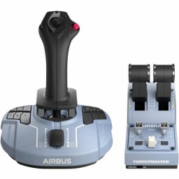 Thrustmaster TCA Officer Pack Airbus Edition, авиосимулатор за PC, Черен/Син Жичен Джойстик