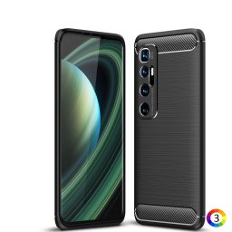 Xiaomi Mi 10 Ultra Удароустойчив Carbon Fiber Калъф и Протектор