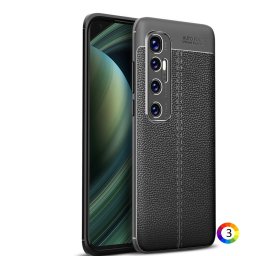 Xiaomi Mi 10 Ultra Удароустойчив Litchi Skin Калъф и Протектор
