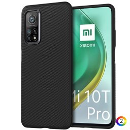 Xiaomi Mi 10T 5G / Mi 10T Pro 5G Удароустойчив Twill Texture Калъф и Протектор