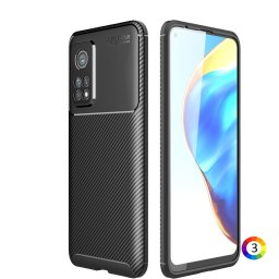 Xiaomi Mi 10T 5G/10T Pro 5G Удароустойчив Carbon Fiber Калъф и Протектор