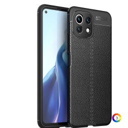 Xiaomi Mi 11 Lite 4G / 5G Удароустойчив Litchi Skin Калъф и Протектор