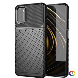 Xiaomi Poco M3 Удароустойчив Twill Texture Калъф и Протектор