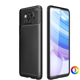 Xiaomi Poco X3 NFC Удароустойчив Carbon Fiber Калъф и Протектор