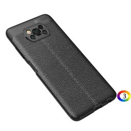 Xiaomi Poco X3 NFC Удароустойчив Litchi Skin Калъф и Протектор