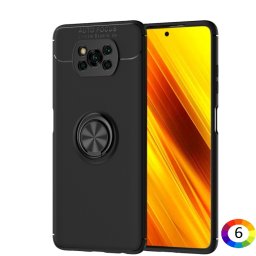 Xiaomi Poco X3 NFC Удароустойчив Metal Ring Калъф и Протектор