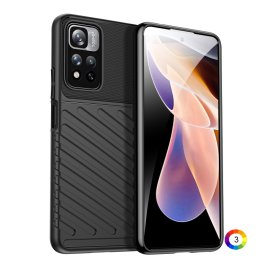 Xiaomi Redmi Poco M4 Pro 5G Удароустойчив Twill Texture Калъф и Протектор