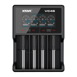 XTAR VC4SL, 4 гнезда, LCD дисплей, USB, LiIon & NIMH, 18650, CR123, AA, AAA Зарядно Устройство
