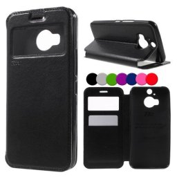 HTC One M9 Plus Window Wallet Кожен Калъф и Протектор