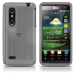 LG Optimus 3D P920 Силиконов Калъф Черен + Протектор