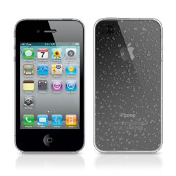 Apple iPhone 4S/4 3D Rain Твърд Калъф Бял + Протектор