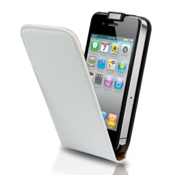 Apple iPhone 4S/4 Flip3 Калъф Бял + Протектор