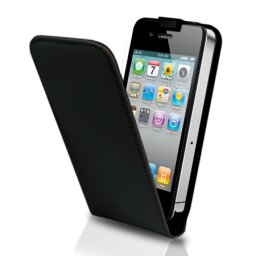 Apple iPhone 4S/4 Flip3 Калъф Черен + Протектор