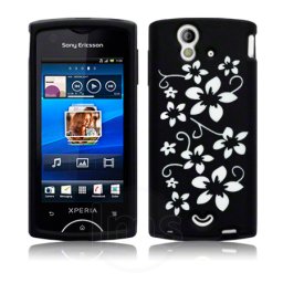 Sony Ericsson Xperia Ray Flora Силиконов Калъф Черен + Протектор