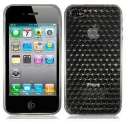 Apple iPhone 4/4S Силиконов Калъф Бял + Протектор
