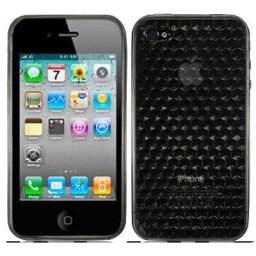 Apple iPhone 4 Силиконов Калъф Черен + Протектор