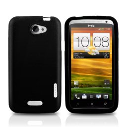 HTC One X Силиконов Калъф Черен + Протектор