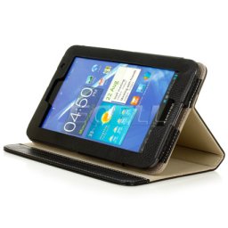 Samsung Galaxy Tab 2 7.0 P3100/P3110 Кожен Калъф Черен