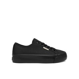 Calvin Klein Сникърси Vulc Flatform Lace Up Moire YW0YW02012 Черен
