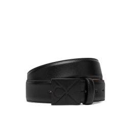 Calvin Klein Мъжки колан Emblem Plaque Smooth 35Mm LV04D7046G Черен