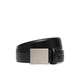 Calvin Klein Мъжки колан Logo Plaque Smooth 32Mm LV04D7030G Черен