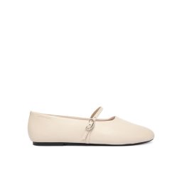 Calvin Klein Балеринки Oblique Ballerina Mj Lth Hdw HW0HW02847 Екрю