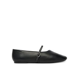 Calvin Klein Балеринки Oblique Ballerina Mj Lth Hdw HW0HW02847 Черен