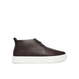 Calvin Klein Сникърси Hybrid Clean Cup Mid Boot Lth HM0HM02010 Бордо