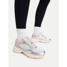 Calvin Klein Сникърси Hike Runner Lace Up Mesh Mix Met YW0YW02063 Цветен