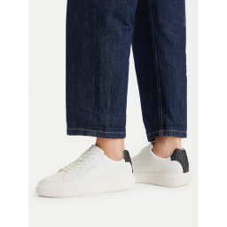 Calvin Klein Сникърси Chunky Cupsole Laceup Lth Bt Aop YW0YW02036 Бял