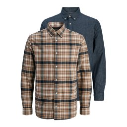 Jack & Jones Комплект ризи Blubarkley 12294328 Бежов Regular Fit