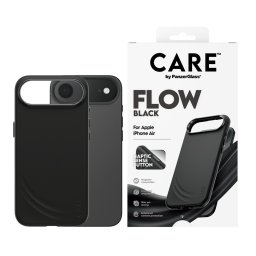 Гръб Care by PanzerGlass за iPhone 17 Air, FLOW Case w haptic button - Черен