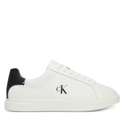 Сникърси Calvin Klein Low Pro Cup Laceup Lth Moire HW0HW02845 Бял