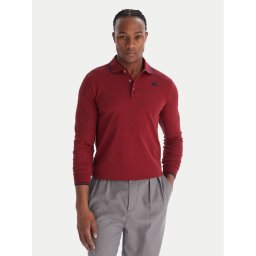 Robe di Kappa Тениска с яка и копчета Gord 6006570 Червен Slim Fit