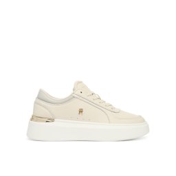 Tommy Hilfiger Сникърси Shiny Leather Platform Sneaker FW0FW09364 Екрю