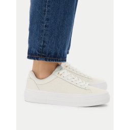 Tommy Hilfiger Сникърси Th Platform Sneaker Quilted FW0FW09265 Екрю
