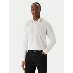 Jack & Jones Тениска с яка и копчета Blualves 12287520 Бял Regular Fit