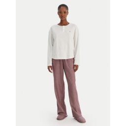 Tommy Hilfiger Пижама UW0UW06154 Екрю Regular Fit