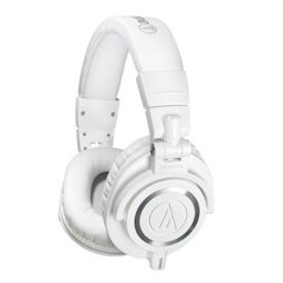 Слушалки Audio-Technica ATH-M50XWH, за професионален мониторинг, 45мм говорители, 15-28kHz, 99 dB, сваляем кабел, сгъваеми, бели
