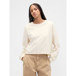 GAP Oversize Crop Sweatshirt Heavyweight - Ladies