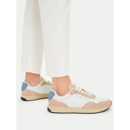 Tommy Hilfiger Сникърси Mix Material Runner FW0FW08950 Екрю