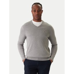 Tommy Hilfiger Пуловер Essential MW0MW14745 Сив Regular Fit