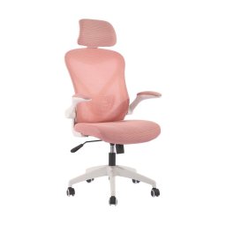 Директорски стол RFG Jolly White HB, дамаска и меш, Tilt мех
