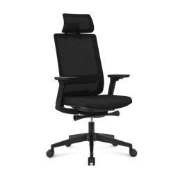 Ергономичен стол RFG Meteor X Black HB, дамаска и меш, до 13