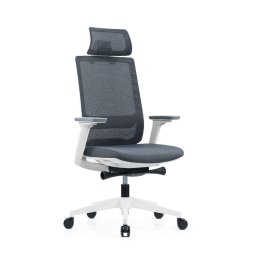 Ергономичен стол RFG Meteor X White HB, дамаска и меш, до 13